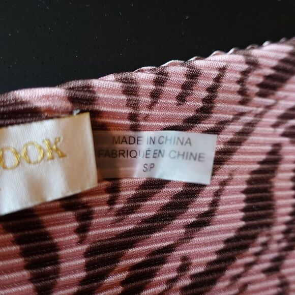 Ramy Brook Adella Strapless Crop Top in Flirt Pink - S - Zebra Print, Tie Back - Picture 10 of 10